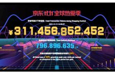 京东11.11下单金额突破3114亿 晚8点开启家电消费新热潮