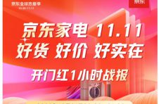 10分钟整体成交额同比增长超40% 京东家电11.11以“实在”焕新用户生活